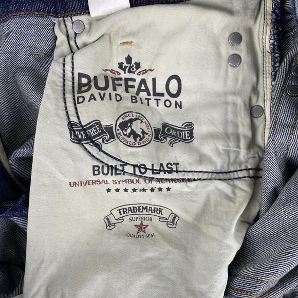 Buffalo David Bitton Jeans Men 35x30* Travis Relaxed‎ Fit Straight Blue - Picture 7 of 16